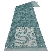 Tissu en dentelle tricotée pleine largeur à motif de vigne entrelacée et orné de paillettes, 100 % polyester, pour robes d'enfants et robes de mariée
