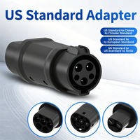 Adaptateur de convertisseur de chargeur de véhicule électrique, nouvelle prise CCS1 norme américaine vers CCS2 norme européenne, 32A 250V