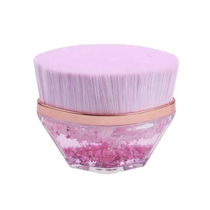 Haute qualité violet clair Portable visage poudre <span class=keywords><strong>brosse</strong></span> plat haut étoile fluide Quicksand paillettes fond de teint maquillage poudre <span class=keywords><strong>brosse</strong></span> - Product Image 1