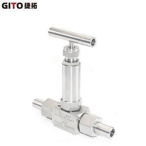 Válvula de Aguja Soldada de Acero Inoxidable 316L con Conector de Cabeza Esférica, Válvula de Control Criogénica para Gas, Aceite y Agua - Product Image 5