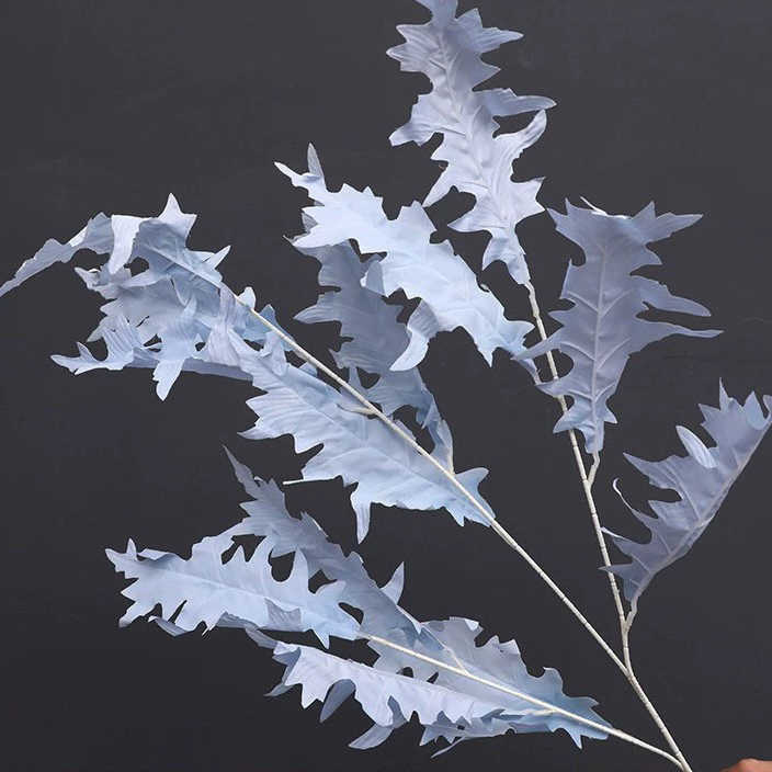 Waterproof Blue Rose Bouquet Outdoor Event Decoration Blue Anemone Faux Flowers for Photography Studio Backdrops