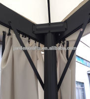 Pabellón Gazebo de aluminio para exteriores, techo de Metal para jardín, impermeable, personalizado, 3X4M, con cortina - Product Image 5
