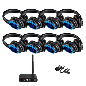 Casque de disco silencieux RF998B, UHF 3 canaux, casques sans fil LED avec émetteur pour DJ/club/yoga/fitness/fête/<span class=keywords><strong>cinéma</strong></span> - Product Image 1