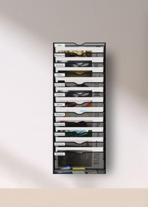 Office Home Metal Wall File <b>Holder</b> 16 Tier Hanging Wall File Organizer, for Papers Mails Folders Clipboard Magazine Organization - Product Image 3