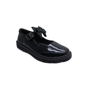 Style classique princesse Mary Jane robe noire fête école chaussures en caoutchouc souple bas enfants chaussures habillées fille