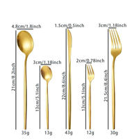 Ensemble de 30 couverts élégants en acier inoxydable finition miroir avec boîte cadeau pour restaurant, mariage, dîner