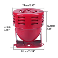 MS-190 AC 220V/110V DC 24V/12V Sirine Alarm Motor Listrik Industri Berkabel untuk Pemasangan di Permukaan IP44 NC Alarm Deteksi Suara 100m