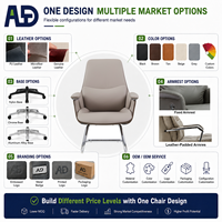 Chaise de bureau de direction Aston S-129C, moderne, luxueuse, ergonomique, dossier haut, cuir véritable, hauteur réglable, base pivotante chromée