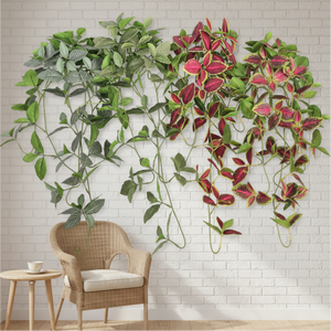 Decorazione da Parete con <span class=keywords><strong>Foglie</strong></span> Artificiali di Edera <span class=keywords><strong>e</strong></span> Patata Dolce, 37 <span class=keywords><strong>Foglie</strong></span>, Pianta Artificiale per Soggiorno, <span class=keywords><strong>Foglie</strong></span> per Cesto di Fiori - Product Image 3