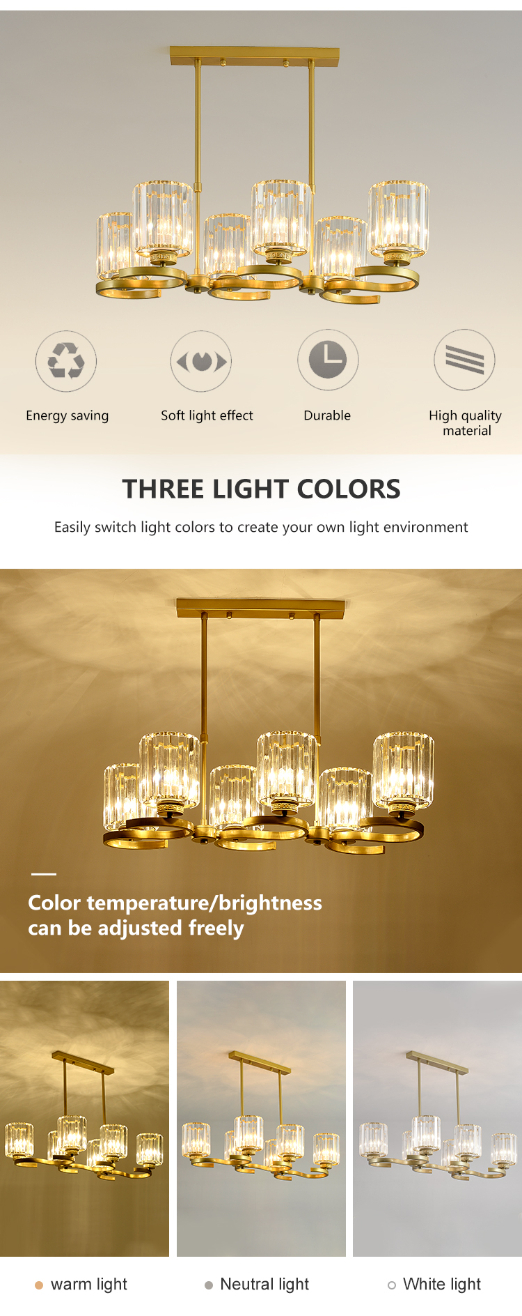 Factory price Decoration Bedroom Study Room E27 Luxury Ceiling Chandelier