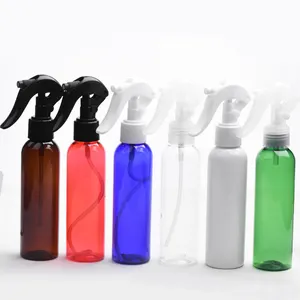 Recarregáveis PET 150 ml rodada frasco de spray de gatilho, cap 5 oz garrafa com pulverizador de gatilho para o perfume, água, maquiagem