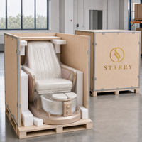 Fauteuil de bain de pieds inclinable de luxe avec cuvette en verre et revêtement personnalisé pour salon de beauté