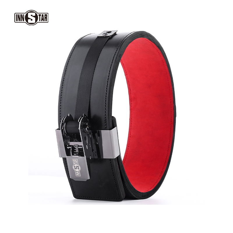 Прочный индивидуальный ремень для тяжелой атлетики Powerlifting, ремень из воловьей кожи для тренажерного зала, бесконечный, регулируемый