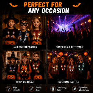 Collar de Halloween con Luz LED Ultrabrillante, Novedad para Fiestas, Regalos para Navidad, Bodas y Celebraciones, Ecológico - Product Image 6