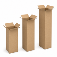 Boîte d'expédition haute en carton ondulé kraft sur mesure, emballage multi-tailles pour e-commerce, export, stockage et livraison