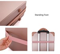 Mini Valise Rigide en ABS, Sac de Voyage pour Maquillage, Blanc Nacré, Fermeture Éclair Métallique, Cadeaux de Retour pour Anniversaire