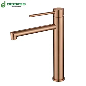 Deepss Factory Supplier Bathroom Mixer 304 Stainless Steel White Basin Faucet With Slim Luxury Handle