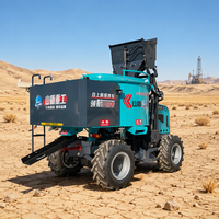 Camion malaxeur à béton autochargeur mobile avec trémie à bouche plate et transmission intégrale