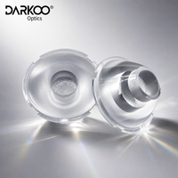 Lentille optique Fresnel Darkoo 5S TIR 15 24 38 60 degrés pour projecteur LED commercial, spot et rail, avec support