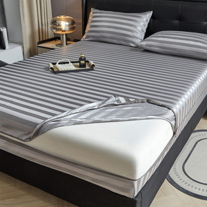 Protège-<span class=keywords><strong>matelas</strong></span> intégral 6 faces en satin avec fermeture éclair, <span class=keywords><strong>drap</strong></span>-housse à poches profondes, bande élastique, <span class=keywords><strong>drap</strong></span> <span class=keywords><strong>de</strong></span> lit doux et soyeux toutes saisons - Product Image 2