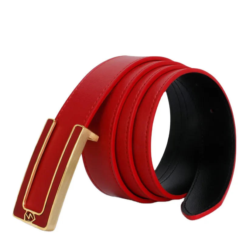 Guangzhou Jiaye wholesale designer ladies fashion belt genuine cowhide leather dress belts smooth buckle belt women
