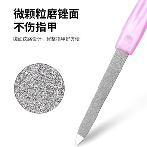 Herramientas para uñas, lima para uñas, removedor de cutículas, lima de doble punta 2 en 1, lima para pulir uñas multifuncional, acero inoxidable. - Product Image 4
