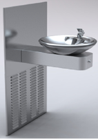 Fontaine à eau publique commerciale carrée en acier inoxydable avec bulleur intégré