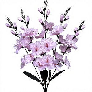 Grand bouquet de gladioles artificielles, fleurs aux couleurs d'automne pour la décoration de la maison et des mariages - Product Image 1