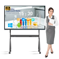 Écran plat interactif tactile 40 points de 65, 75 et 86 pouces, Android Windows avec fente OPS pour conférences, réunions, éducation scolaire