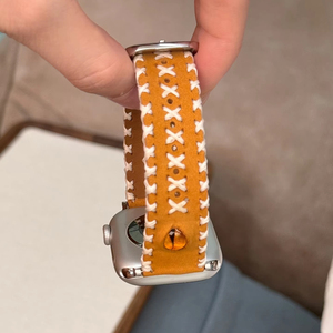 <span class=keywords><strong>Bracelet</strong></span> en <span class=keywords><strong>cuir</strong></span> Forwelleny de luxe avec pierre œil-de-chat pour <span class=keywords><strong>Apple</strong></span> <span class=keywords><strong>Watch</strong></span> Series 11 10 9 8 SE Ultra 49mm – <span class=keywords><strong>Bracelet</strong></span> chic pour femme - Product Image 3