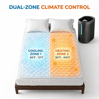 Surmatelas intelligent Catusa à contrôle de température par IA, 16-45 zones doubles, contrôle par application, silencieux et économe en énergie