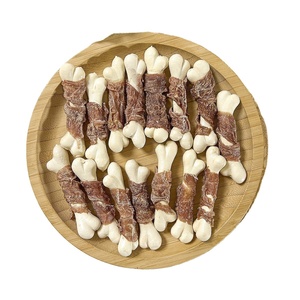 Golosinas secas para perros al por mayor, carne de pato envuelta alrededor de huesos de leche, golosinas nutritivas para mascotas, comida para perros, aperitivos para perros - Product Image 1