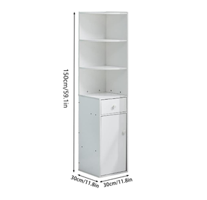 Vitrina de esquina delgada de <span class=keywords><strong>3</strong></span> niveles de alta calidad, estantería de tablero de madera MDF duradera para sala de estar o granja - Product Image 5