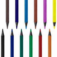 Ensemble de crayons en plastique recyclé standard de 12 couleurs, non toxiques, en vrac, pour le dessin des enfants, crayons de coloriage