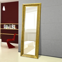 Miroir sur pied rectangulaire de style Art déco, avec cadre en verre, pour la décoration de la maison