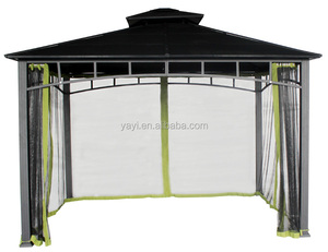 Pérgola Resistente a la Intemperie, Gazebo de Aluminio para Jardín Exterior con 4 Cortinas L-A01GZ03 Gazebo L-A01GZ03 - Product Image 4