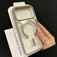 Coque transparente magnétique puissante N52 pour iPhone 18 Pro Max 17 16 15 14, en acrylique anti-jaunissement, antichoc, compatible