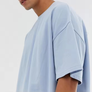 Camiseta Oversize de Algodón 100% de 220 Gramos, Tejido Grueso, Hombros Caídos, Estilo Hip Hop, Personalizada, Ecológica, para Hombre, Tallas Grandes - Product Image 2