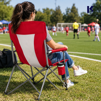 Fauteuil pliant d'extérieur confortable et simple, style populaire 2026, pour la pêche et le camping, avec sac isotherme