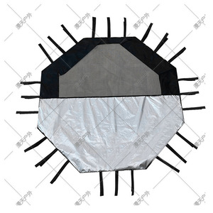Octagonal Pet Cage Top Cover Black <b>Steel</b> Wire Frame Sun Protection For Dog Outdoor Use - Product Image 4