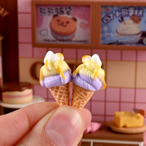 Accesorios de escena pintados para casa de muñecas: Miniaturas de comida, modelos de simulación de helados y dulces - Product Image 5