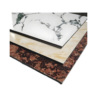 Panneau composite en aluminium revêtu de PVDF et PE, imitation pierre et marbre, pour la décoration murale extérieure et intérieure