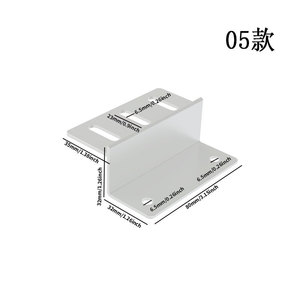 ตะขอเกี่ยวอะลูมิเนียม รูปตัว T แบบเรียบ ความยาว 80 มม. มีสามร่อง รุ่น 05 - Product Image 1