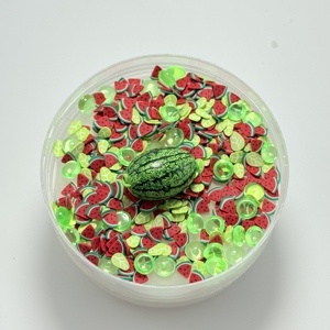 CHENXI Nuevo Diseño Botella de Doble Capa con Dijes Personalizados de Sandía, Slime de Cristal, Slime de Algodón, Slime Transparente, Seguro, No Tóxico, Educativo - Product Image 3