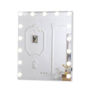 Vente à chaud de <span class=keywords><strong>miroir</strong></span> de lumière LED de maquillage de bureau HD <span class=keywords><strong>blanc</strong></span> <span class=keywords><strong>miroir</strong></span> intelligent cosmétique en verre personnalisé de style moderne - Product Image 3