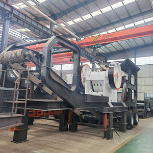 High Capacity Portable Mobile Stone Jaw Crusher Conveyor Feeder Core Components Including <b>Motor</b> Bearing PLC Gearbox for Mining - Product Image 1