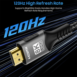 Câble <span class=keywords><strong>HDMI</strong></span> 2.1 8K <span class=keywords><strong>4K</strong></span> 120 Hz UHD en nylon tressé <span class=keywords><strong>HDMI</strong></span> 2.1 2.0 pour <span class=keywords><strong>Sony</strong></span> TV Xbox Gaming Monitor - Product Image 5