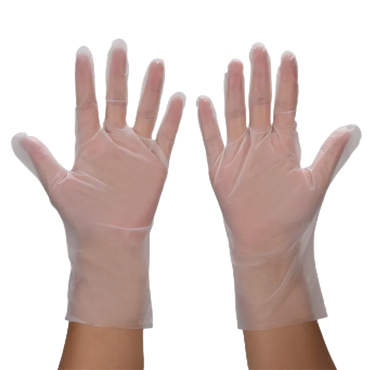 Disposable tpe Black Blue White Plastic Polyethylene Cleaning Catering Clear Washing Household Hand Powder Free Gloves