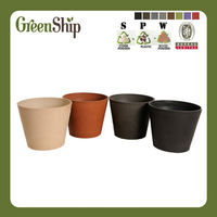Greenship Protection UV résistant aux intempéries intérieur extérieur fleur plante Fiber argile pots de jardin
