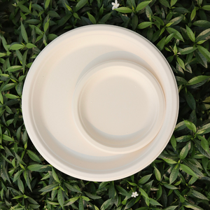 Assiette jetable écologique STAVIAN 100% biodégradable à base de plantes tailles personnalisées de haute qualité disponibles assiettes blanches de 6 pouces pour - Product Image 1